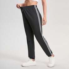 1pc Women's Solid Color Casual Pants With Pockets, Versatile For Daily Wear, Hiking, Traveling, Trekking, Running, Cycling Black Spring Sports - Black - View 14