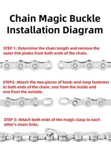 VXM 山地自行车链条 11 速公路折叠自行车 27S 33S 单速变速器链条 - 銀色 - 查看 9