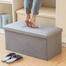 Storage Box Foldable Ottoman Seat Toy Storage Box Foot Stool Bench Home Stool UK Back To School Dormitory Storage - 40 cm X 25 cm X 25 cm - View 6