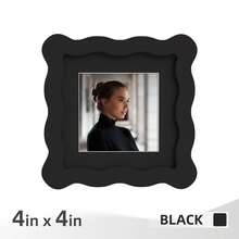 1pc/3pcs Wavy Design Photo Frame For Wall & Tabletop Decoration, Artistic Creative Home Decor With Multi-Color Waves - 7 Standard Sizes 4x4in, 4x6in, 5x7in, 6x6in, 8x8in, 8x10in, 11x14in - Modern Stylish Interior Accent, Fun Picture Frames, Scalloped Picture Frame- Graduation Wedding Gift (Random Photo Paper) - 波浪形 - 查看 90