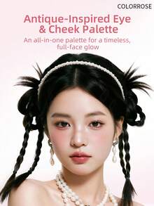 COLORROSE 浮雕彩妝盤，霧面亮片眼影盤，高顯色，長效閃耀眼影，絲滑輕盈平滑，附鏡子，高光修容腮紅粉全合一彩妝盤 - CR723 - 查看 7