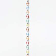 1m Cadena de joyería de acero inoxidable esmaltada, cadena con forma de labios esmaltada por ambos lados, cadena ovalada esmaltada, para hacer joyería, decoración de zapatos, bolsos y ropa - Multicolor - Ver 29