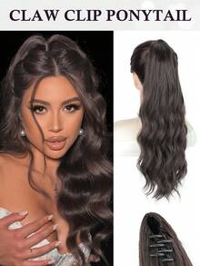 Ponytail Extension Claw Clip Ponytail Extension For Women 20 Inch Long Wavy Ponytail Extensions Synthetic Ponytail Hairpiece Natural Soft Daily Use - Multicolor - View 12