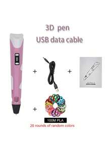 1支3D绘图笔，DIY绘图打印笔，3D涂鸦玩具，美术工具，生日礼物，圣诞礼物，9米/25米/50米/100米PLA耗材补充装（耗材） - 彩色 - 查看 8