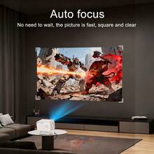 Proyector inteligente YJMOYE, decodificación FHD 1080P 4K 550ANSI con enfoque automático/corrección de distorsión trapezoidal, sistema operativo Android 13.0 integrado, proyector portátil para cine en casa de 150" con WiFi 5G de doble banda y espejeo inalámbrico de teléfono - Enchufe EU Tipo C(220-240V) - Ver 5