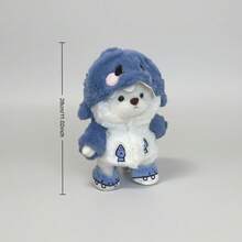 11.02 Inch Cute Shark Costume Teddy Bear Plush Doll, A Soft And Fluffy Blue Shark Costume Teddy Bear Plush Doll, With Removable Clothes. It Is A Cute Birthday Gift And Room Decor Plush Doll, Also Can Be Used As A Pillow. This Is A Very Suitable Birthday Gift For Teenagers, Women And Doll Enthusiasts. - Multicolor - View 12