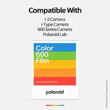 Polaroid 拍立得相紙 適用於600 Film相機 多彩邊框 復古彩色照片 相容 600 型即時成像相機 彩色600相紙 (白框) - 彩色600相紙 (白框) - 查看 5