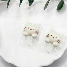 Cute Cat 2pcs Shiny Cute Cat Cable Protector, Anti Bending Winder Clip, Bite Proof Sleeve Compatible With IPhone/Type C/USB Women Gift Birthday Gift - Multicolor - View 12