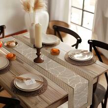 1/10pcs Marble Pattern Decorative Table Runner Set, Holiday Table Decor Fabric Table Runner, Home Decor, Gift, Table Runner & Placemat Set Suitable For Indoor And Outdoor Celebrations, Seasonal Party Accessories, Kitchen Dining Table Decor, Party Table Decoration, Home Room Table Runner, Restaurant Table Cloth - Multicolor - View 22