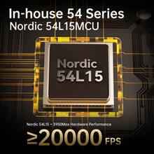 ATTACK SHARK 59克超轻V8游戏鼠标，PAW3950MAX 42000 DPI，Nordic 54L15低延迟芯片，蓝牙/2.4G/有线三模式连接，双8000Hz轮询率，配备防滑握柄 - 彩色 - 查看 7