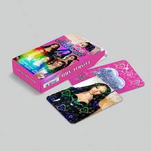 60张爱心贴纸卡，KATSEYE新专辑《Internet Girl》小卡，LOMO卡，照片贴纸，双面卡，收藏盒，主题LOMO卡贴纸套装，粉丝站必备用品 - 紫色 - 查看 5