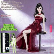 12.6英寸（1/6比例）BJD/MJD超模娃娃，12关节可动球形关节人偶，精致面部特征，光滑逼真的肌肤，收藏级工艺品，桌面摆件，节日纪念品，不含服装 - 只有娃娃,沒有衣服 - 查看 5