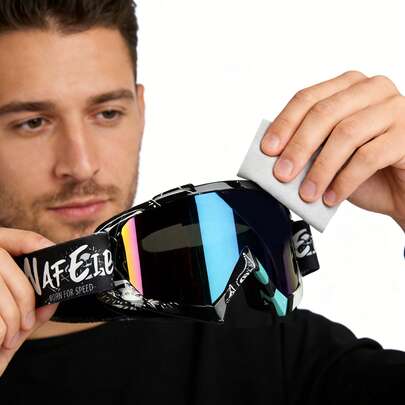 Occhiali da sci e moto professionali, unisex per uomo, donna e giovani, lenti antifog a doppio strato ad alta definizione, design sferico a visione ampia, adatti da indossare sopra gli occhiali da prescrizione, anti-vento, anti-graffio e resistenti agli urti, 3 in 1 anti-cecità da neve, essenziali per sci, snowboard, motocross all'aperto, disponibili in vari motivi mimetici, occhiali protettivi per sport invernali