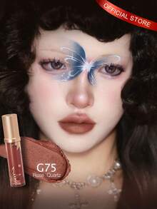 Love Whisper Matte Lip Gloss - G75 Rose Quartz, Dusty Pink Matte, Gauze Dye, Gallery Date Lip, Gloomy Mood Lip, Unfinished Love Letter, Gentle Rebellion, Mood-Lock Pigment - 3.8g/0.13oz, Halloween - G75 Rose Quartz - 查看 1
