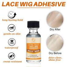 0.5oz/ 15ml Clear Extreme Hold Lace Glue, Lasting 3-4 Weeks, Moisture And Waterproof Front Lace Wig Adhesive, Strong Lace Bond Glue For Lace Wigs, Hairdressing Systems And Hairpiece Adhesives - 15ml - View 3