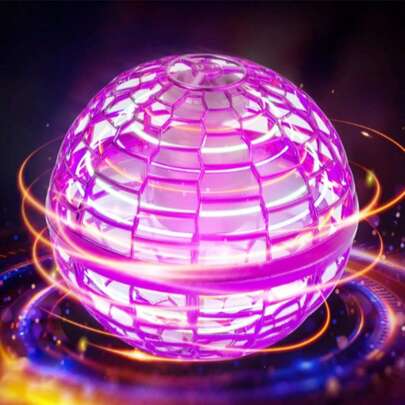 UFO Flying Ball Toy, Magic Hovering Ball, Boomerang, 360° Rotating Cosmic Ball, Flying Gyro, Hand-Controlled Mini Drone With LED Lights, Cool Toy Gift