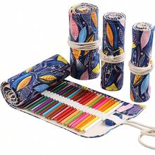 Portable Roll-Up Canvas Pencil Case - A - View 3