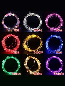 Battery Operated LED Mini String Lights, Flickering Firefly Fairy Lights For Mason Jars, Wedding, Party, Christmas, Tabletop Decor, Warm White - Multicolor - View 10