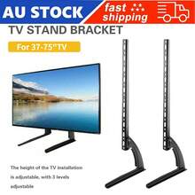 Universal TV Stand Table Top Leg Mount Bracket For LED LCD Plasma Flat TV 37-75" - 黑色 - 查看 1