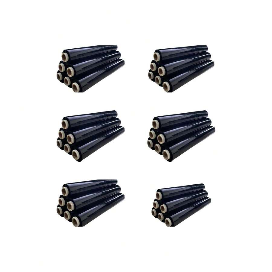 30 STRONG ROLLS BLACK PALLET STRETCH SHRINK WRAP PARCEL PACKING CLING FILM - Multicolor - View 1