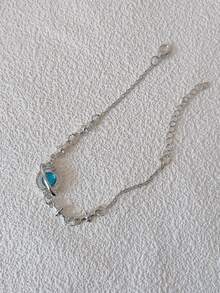 1 pieza Brazalete con planeta azul galaxia, adecuado para uso diario por mujeres - Vía Láctea Planeta Azul - Ver 4