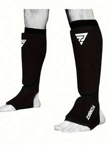 1 对针织泰拳/MMA 护腿，成人男女通用腿部和足部保护，适用于训练和比赛 - 彩色 - 查看 22