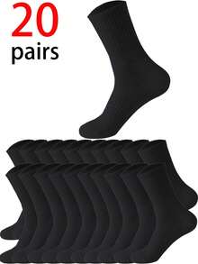 20/10/5/1 Pairs Men's Crew Socks, Women's Crew Socks, Suitable For Daily Wear - Multicolor - View 15