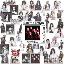 50pcs K-Pop Monster Baby "PSYCHO" Special Edition Stickers, High-Definition Photo Patterns, Including: AHYEON And RUKA Individual Selfie Stickers, Celebrity Peripheral Stickers, Fan Collectibles, Suitable For Water Bottles, Phone Cases, Tablets, And Celebrity Notebooks - Multicolor - View 3