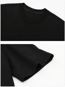 1 Pcs Autism Awareness Puzzle Women's Plus Size T-Shirt Oversized Graphic Short Sleeve Tee Novelty 100% Polyester Shirt Casual Crew Neck Top 220g - màu đen - Xem 5