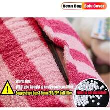 Bean Bag Chairs Children Adults Teen-AGER Bean Bag Cover Bean Bag Armchair Cover Without Filler Beanbag Sofa Floor Pouf Chair Sofa Case Frameless Faux Cashmere Fleece - Pink - View 5