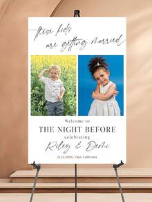 Customize These Kids Are Getting Married Sign These Kids Are Getting Married Childhood Photos Wedding Welcome Sign The Night Before Wedding Sign - Multicolor 04 - View 5