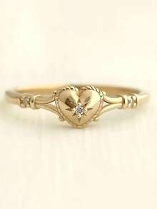 1 Buah Cincin Fashion Zirkonia Kubik untuk Wanita, Hadiah Hari Valentine, Pernikahan, Ulang Tahun, atau Pesta. - 1# - View 13