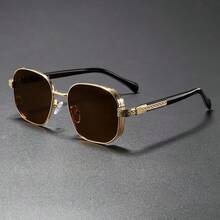 Q2361 复古金属框防紫外线经典方形商务时尚眼镜 - 彩色 - 查看 11