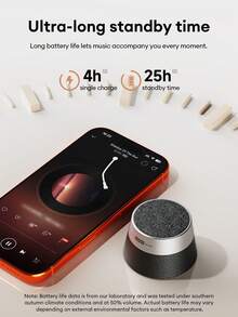Loa Bluetooth từ tính mini Lenovo HD103Pro, giá đỡ điện thoại từ tính, Bluetooth 5.4, âm thanh vòm 360°, thời lượng pin dài, chống bụi và nước IPX4, loa không dây di động cho gia đình, ngoài trời, điện thoại thông minh, máy tính, quà tặng ngày lễ - trắng - Xem 10
