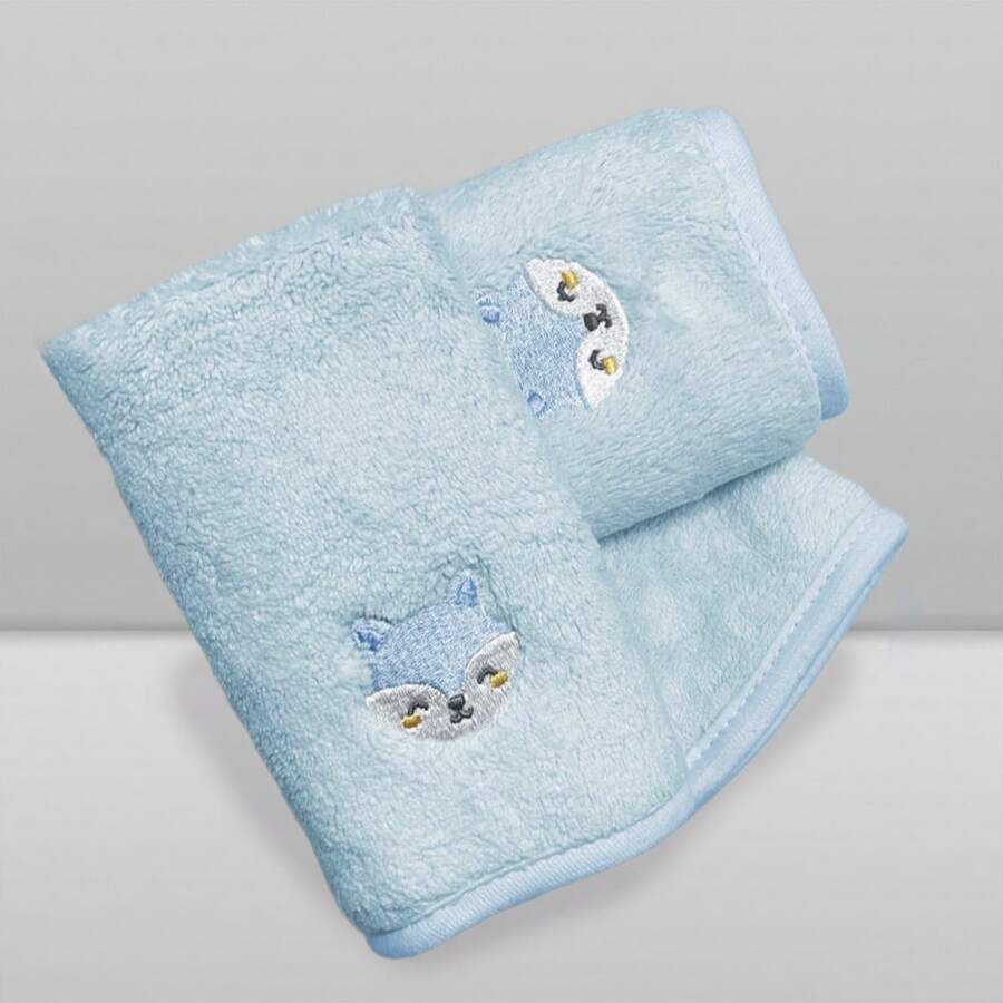 Kit de Paninhos de Boca Power Sec para bebês - Laço Bebê (3 unidades) - Azul bebê - Visão 1