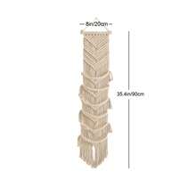 1pc Macrame Wall Hanging, Boho Style Wall Decor Tapestry, Handwoven Colorful Tassel Baseball Cap Display Rack, Wall Mounted Hat Storage Tapestry - Hat Not Included - Multicolor - View 11