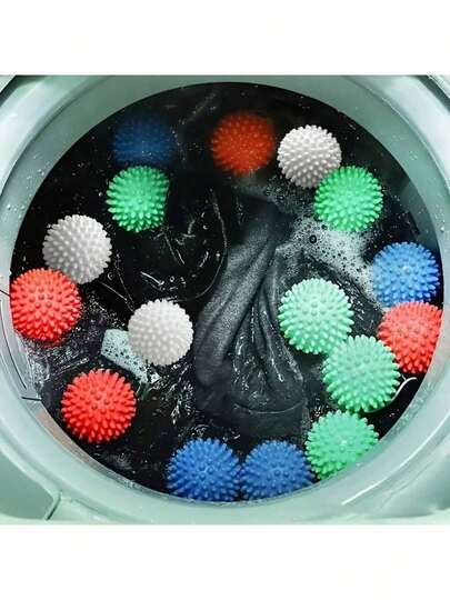 1/2/4pcs Reusable Laundry Balls – Chemical-Free Washer & Dryer Balls For Removing Lint, Hair & Stains, Anti-Fabric Softener Replacement – Durable Multi-Color Laundry Cleaning Balls For Clothes, Reduce Wrinkles & Static, Home Laundry Essentials