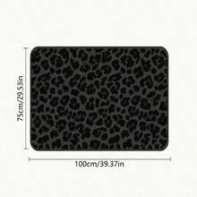 1pc Leopard Print Black & Brown Non-Slip Trunk Mat, Cargo Liner, Durable & Fit For All Car Models - 75cm*100cm - View 8