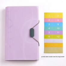 Libro de almacenamiento de placas de estampado de arte de uñas con 13 ranuras, con etiquetas adhesivas a juego, libro de almacenamiento de material de PU rectangular adecuado para el almacenamiento de plantillas de sello y herramientas - Multicolor - Ver 15