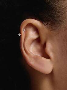 18K镀金925纯银优雅奢华独特水滴形锆石耳环，女士日常佩戴 - Zircon Earrings - 查看 6