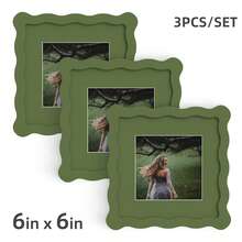 1pc/3pcs Wavy Design Photo Frame For Wall & Tabletop Decoration, Artistic Creative Home Decor With Multi-Color Waves - 7 Standard Sizes 4x4in, 4x6in, 5x7in, 6x6in, 8x8in, 8x10in, 11x14in - Modern Stylish Interior Accent, Fun Picture Frames, Scalloped Picture Frame- Graduation Wedding Gift (Random Photo Paper) - 波浪形 - 查看 14