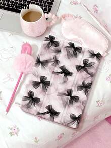 1pc Minimalist Bowknot Pattern Tablet Protective Case, Compatible With (A16) 11 Inch 11th Gen 2025/10th Gen, 10.2 Inch, Pro 2021/2020, Galaxy Tab A8 10.5 Inch 2022, Matepad 10.4/Tab, Anti-Drop, With Pen Slot, Support Sleep/Wake, Gift For Kids/Family, Valentine's Day Gift - Multicolor - View 3