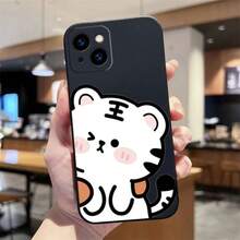 Liquid Phone Case for  17 16 15 14 Plus/14 Pro Max/14 Pro/13Plus/13Pro Max/13Pro/13Mini /12Plus/12Pro Max/12Pro/12 Mini /11 Plus/11 Pro Max/11 Pro XR SE Straight Edge Soft Phone Case Very Cute Tiger - Color mixto 1 - Ver 7