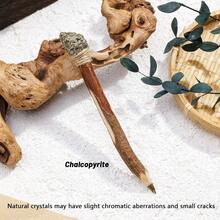 1PC Natural Crystal Rough Stone Magic Pencil DIY Creative Gift For Children Students Energy Crystal Healing Stick Halloween Gift Meditation Mother's D - Wooden Stick Pen - View 19