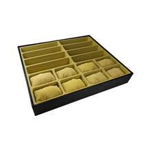 Black Organizer Tray For 8 Watches And 8 Glasses With Velvet Interior - Màu be - Xem 3