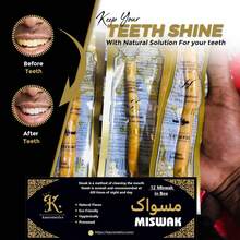 Miswak Sticks para dientes (paquete de 12) – Cepillo de dientes orgánico 100% natural, palos Sewak para blanquear los dientes y - como en la foto - Ver 7