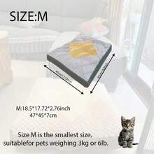 Luxury Washable Dog Bed For Medium To Large Dogs & Cats - Double-Sided Design (High & Low Options), All-Season Removable Padding, Easy-Clean Durable Polyester Fabric. XXXL Orthopedic Support Pet Couch Bed With Head Pillow, Non-Slip Base, All-Season Comfort For Medium To Large Pets - 灰色 - 查看 11