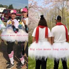 女士短款复古芭蕾舞裙，适合圣诞节、派对、婚礼、伴娘、情人节及其他场合。 - 白色 - 查看 5