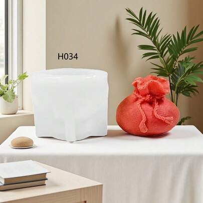 3D Knot Coin Purse Shaped Handmade DIY Gift Fragrance Stone Plaster Candle Small Decor Silicone Mold