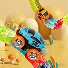 138/92/46件套多合一赛道玩具套装，免组装360度旋转轨道，开发智力和动手能力，非常适合家庭聚会/儿童房，是生日/万圣节/圣诞节/儿童节的完美礼物。 - 彩色 - 查看 6